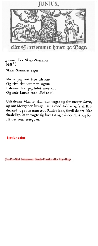 Uge 23, udvalgt fra Per-Olof Johansson: Bonde-Practica eller Veyr-Bog